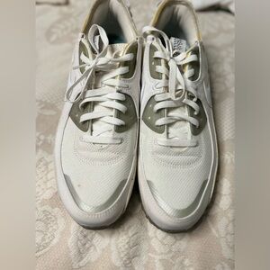 Nike White and Gray Air Max Mesh Athletic Shoes